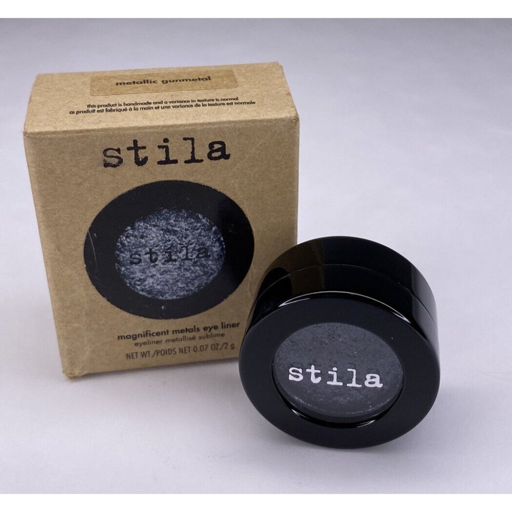 Stila Magnificent Metals Eye Liner Metallic Gunmetal 0.07 Oz 2g New NIB